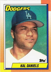 1990 - Topps --- Kal Daniels -- Card # 585 --- Los Angeles Dodgers - Bild 1 von 2
