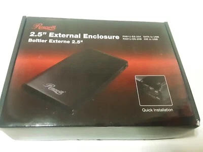 Rosewill 2.5" IDE to USB External Enclosure 480 MB/s LED Black RX81U-ES-25B New - Image 1 of 4
