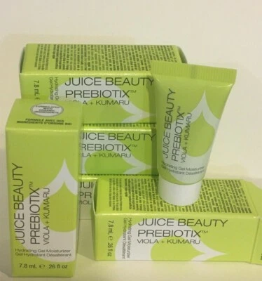 5X Juice Beauty Prebiotix Hydrating Gel Moisturizer 0.26 Oz Viola +Kumaru Sealed - Image 1 of 2
