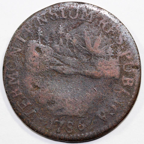 1786 Ryder 7 Vermont Colonial Copper Cover