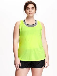 Old Navy hellgrün Mesh Racerback Run Tank Übergröße wählbar 1X oder 2X - Bild 1 von 8