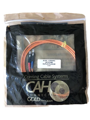 Lot of 4 Corning SC-SC Duplex Multimode Cables 50/125 MM Plenum 7Ft - BRAND NEW - Image 1 of 2