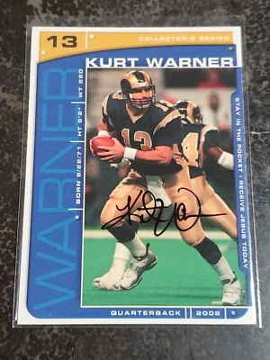 Kurt Warner 2002 Collector’s Series Auto NFL MVP 1999 God's Plan Jesus Christ ✝️ - Image 1 of 4