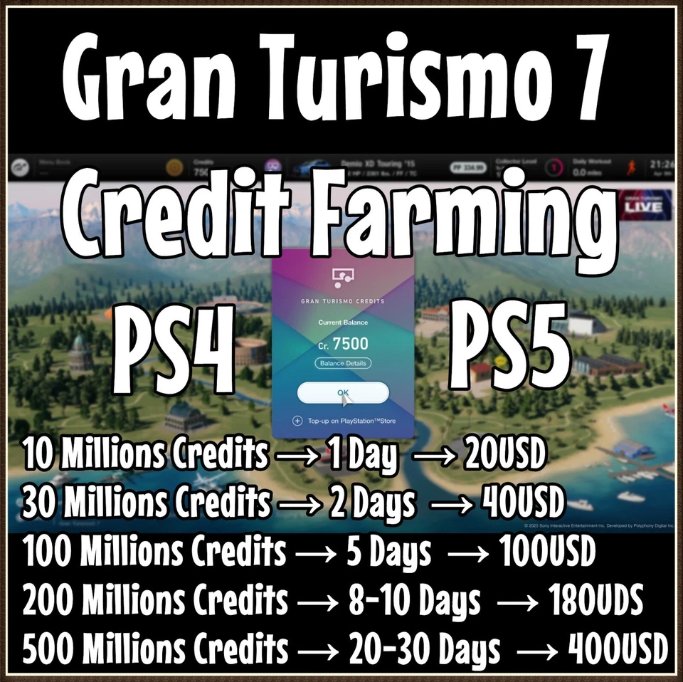 Gran Turismo 7 Cash Cr Credits Licencia Oro Platino PS4 y PS5 Foto 1 de 3