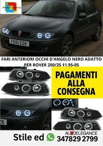 ⭐FARI ANTERIORI OCCHI D'ANGELO NERO ADATTO PER ROVER 200/25 11.95-05⭐ - Imagen 1 de 3