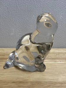 Villeroy & Boch Crystal Glass Cat Figurine Clear Kitty - Picture 1 of 10