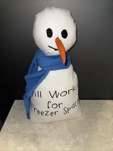 "Muñeco de nieve de felpa de 20"" funcionará para espacio congelador decoración de Navidad tope de puerta" - Imagen 1 de 2