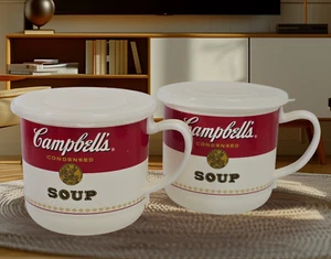 Vintage 2006 Campbell's Suppe Reisebecher mit Deckel mikrowellengeeignet Menge 2 - Bild 1 von 11