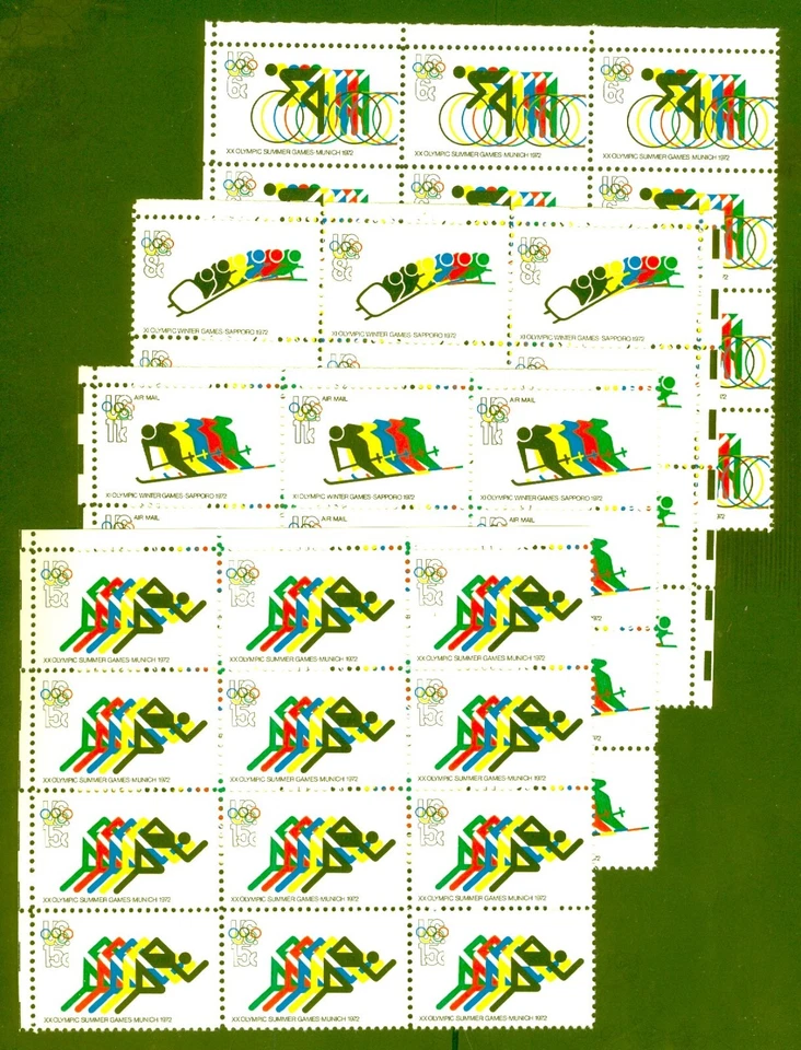 US 1460-1462, C85 Olympics 1972, Munich, Blocks/12, Mint NH - Image 1 of 1