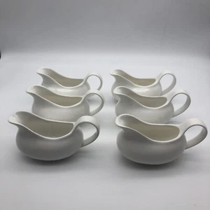 White Bone China Gravy Sauce Boat Specially Made For Bellagio New Lot Of 6 - Picture 1 of 12