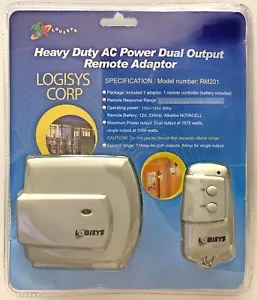 Wireless Remote Control 2-Outlet Pwr.Switch, Weatherproof, 15Amp, LogiSys - New - Picture 1 of 4
