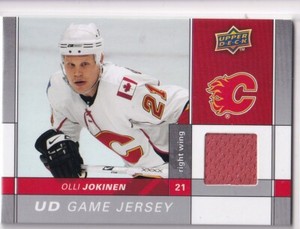 09/10 UD UPPER DECK OLLI JOKINEN GAME USED JERSEY