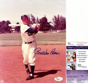 Pee Wee Reese Signed Auto Brooklyn Dodgers 8x10 inch Photo HOF Died 1999 JSA COA - Picture 1 of 1