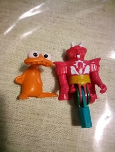 Vtg 1998 Space Goofs Alien Figure + 97' Beetleborg Pencl Topper -Taco Bell SABAN - Picture 1 of 11