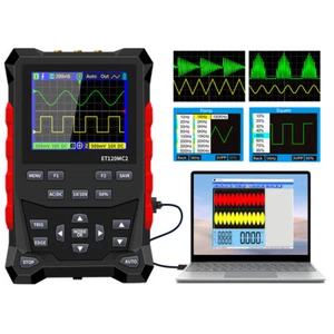 ET120MC2 2-Channel Portable Digital Oscilloscope 120MHz 500Msps Signal Generator - Picture 1 of 24