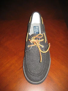 Ralph Lauren Sanders Herren Halbschuh Bootsschuhe 9,5 10 9,5D 10D Anthrazit Dunkelbraun - Bild 1 von 15