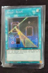 Night Beam ERROR HOLO BLEED YU-GI-OH! TCG Card SBC1-ENF14 Secret Rare 1st Ed - Picture 1 of 2