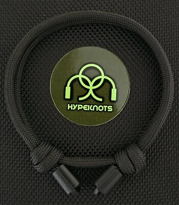 mens bracelet paracord bracelet hiking knot adjustable wristband black - Image 1 of 4