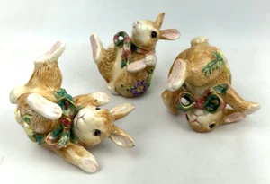Fitz and Floyd Woodland Spring Becher 3er Set Hase Kaninchen - Bild 1 von 6