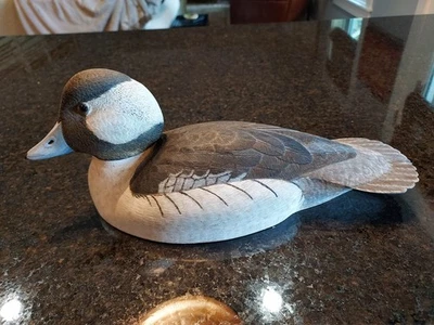 Hand carved Bufflehead Duck Decoy Tolliver Oden Prize winner! - Image 1 of 4