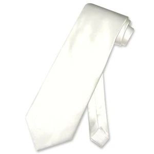 Biagio 100% SILK NeckTie Solid Off-White Ivory Color Mens Neck Tie - Picture 1 of 2