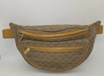 Gucci GG Vintage Belt Bag, Canvas And Leather,  Belt 39 Inches - Image 1 of 4
