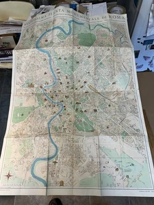 Mapas ilustrados de colección de los años 50 de Roma y Ciudad del Vaticano Nuovissima Pianta Monumentale - Imagen 1 de 23