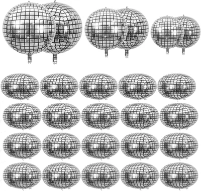 26 PIEZAS Globos Discoteca - 4D Grande Disco Diferentes Tamaños Globos 22 Pulgadas 18 Foto 1 de 4