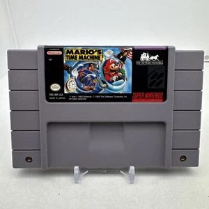 Mario's Time Machine Super Nintendo SNES 1993 Video Game Authentic Tested - Picture 1 of 7