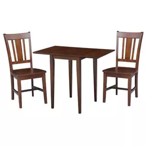 International Concepts Dining 3-Piece High Back Easy to Assemble Wood Espresso - Picture 1 of 11