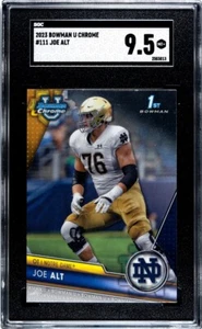 2023 Bowman Chrome U #111 Joe Alt SGC 9.5 MINT+ RC  Notre Dame Irish - Picture 1 of 1