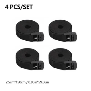 4 PCS Black Multi-Function Luggage Cargo Tie Down Strap Cargo Tightening Rope - Picture 1 of 8