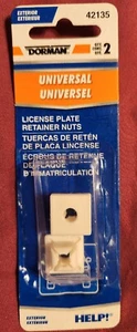 Tuercas retenedoras de matrícula universales de 1/4" inserto de nailon Dorman 42135, 2 unidades. - Imagen 1 de 5