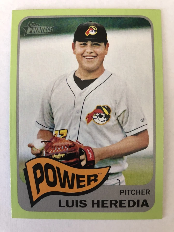 2014 TOPPS HERITAGE MINOR LEAGUE LUIS HEREDIA GREEN BORDER #25 - Image 1 of 1