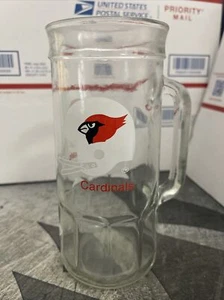Vintage 1980's Arizona Cardinals NFL Football Fisher Peanuts Glass Mug - Picture 1 of 3