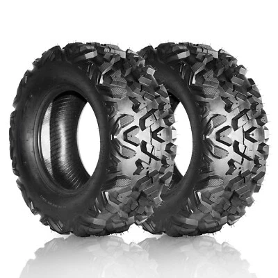 Set of 2 26x9-14 ATV UTV Tires Front Left and Right 6 Ply 26x9x14 Tubeless - Image 1 of 4