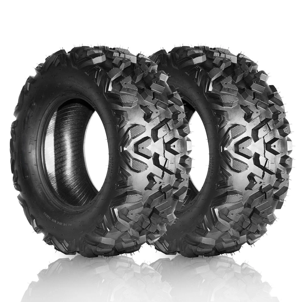 Set of 2 26x9-14 ATV UTV Tires Front Left and Right 6 Ply 26x9x14 Tubeless - Image 1 of 4
