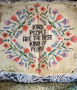Linen Saying New Pretty Kind People Natural Life - Picture 1 of 8