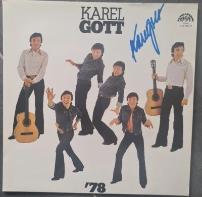 KAREL GOTT LP Vinyl Autogramm Signiert Original Autograph signed Autogram - Bild 1 von 2