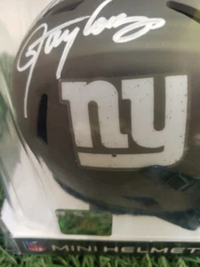 LAWRENCE TAYLOR SIGNED AUTOGRAPHED NY GIANTS SALUTE TO SERVICE MINI HELMET BEC - Picture 1 of 4