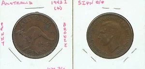 WORLD COINS AUSTRALIA 1943 I(b) LARGE PENNY (G468) XF - Picture 1 of 1