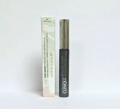 Máscara de pestañas Clinique Lash Power fórmula de larga duración 01 ónix negro 0,21 oz/6 ml nueva en caja Foto 1 de 3
