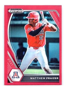 2021 Prizm Draft #PDP220 Matthew Frazier Red Prizm Arizona Wildcats Mint