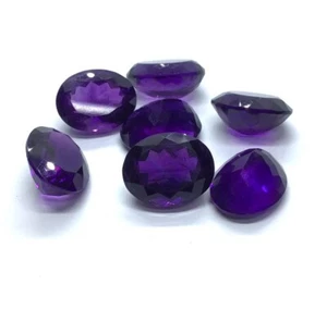 Cut Faceted Loose Gemstone Natural African Amethyst Oval For All Making Jewelry - Picture 1 of 23