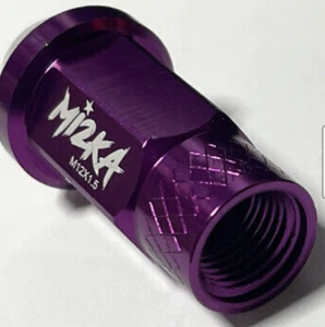 Purple 20pcs M12X1.5mm Screw Lug Nuts Short Tuner Aluminum Wheels Rims Cap Mi2KA - Picture 1 of 4