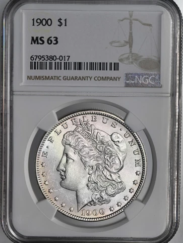1900-P $1 MORGAN SILVER DOLLAR  NGC MS63 #6795380-017 MINT STATE FRESHLY GRADED! Cover
