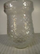 Late 1800's Opalescent Swirled into Clear Quilted Glass Christmas Fairy Lamp