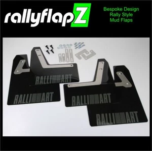 rallyflapZ | Mudflaps Mitsubishi Lancer Evo 7 8 9 Black 4mm PVC *G RALLIART -AN - Picture 1 of 4