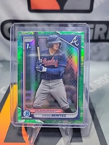 2024 Bowman Chrome #BCP-39 Diego Benitez 1st Bowman Green Lunar Glow Refractor - Picture 1 of 2