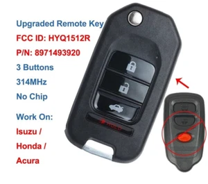 HYQ1512R 8971493920 Upgraded Remote Key Fob for Isuzu Amigo Axiom Rodeo Sport Tr - Picture 1 of 3